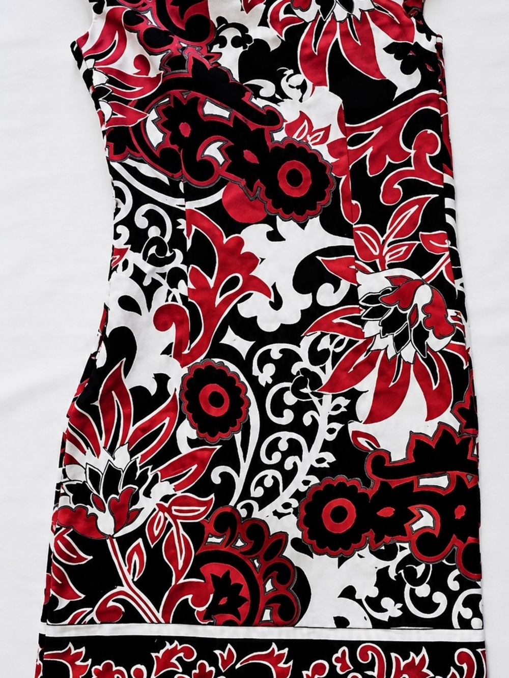 Ricki's Red, Black & White Floral Midi Dress